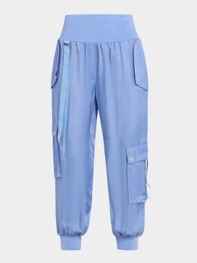 Cinq a Sept Harmony Satin Cargo Jogger Pants